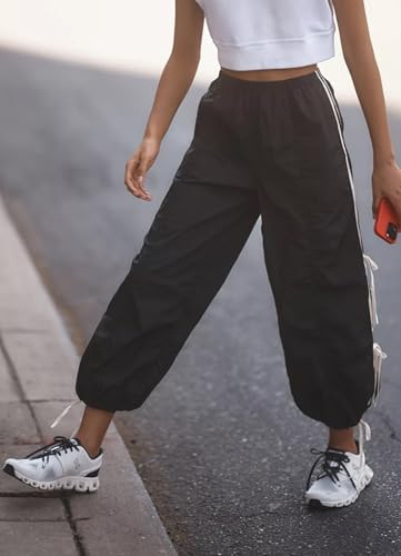 Side Bow Knot Track Pants for Women Summer Lightweight Loose Trousers Casual Baggy Y2K Lounge Pants with Pockets3