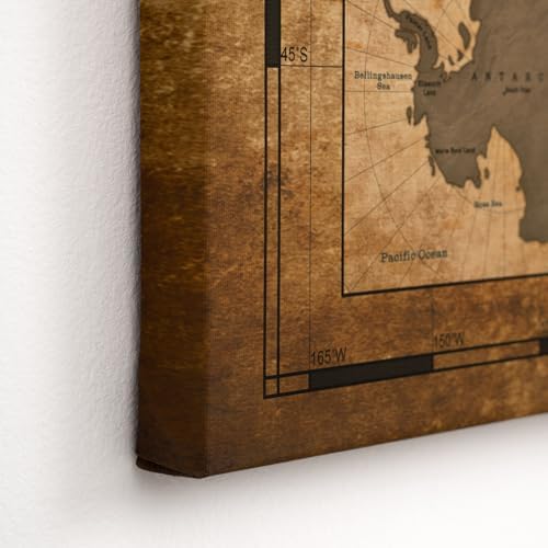 Kinder lernen spielerisch Geografie an einer robusten Weltkarte aus Baumwollstoff.