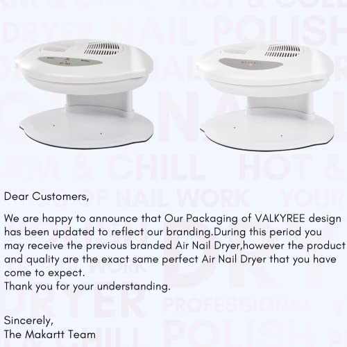 Makartt Air Nail Dryer For Both Hands And Feet 400W Air Nail Fan Blow Dryer For Regular Nail Polish Automatic Sensor Warm Cool Breeze Home And Salon Use No Harmful To Hands Feet C-02 #TOP6