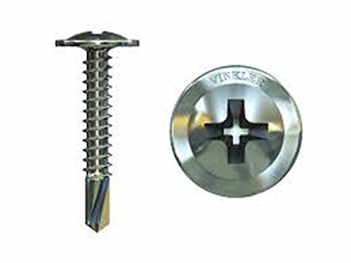 100 Stück Bohrschrauben 4,2x16 mm verzinkt mit Linsenkopf und angepresster Scheibe selbstschneidend DIN 7504 N-H Stahl einsatzgehärtet Cover