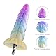 Sex Machine Aufsätze,20.5cm Silikon Spirale Horn geformt Fantasy Dildo mit Quick Air Connector für Thrusting Sex Maschine Stoß