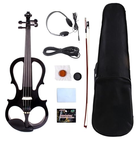 Vetimobato 16 Inch Electric Viola 4 String Practice Silent Viola Solidwood Walnut with Maple Neck...