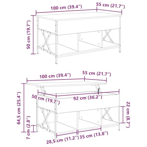 Table basse avec étagère de rangement pour optimiser l'espace du salon moderne