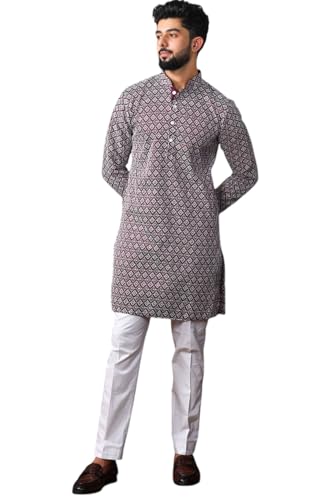 Image of Kurta for Men | Traditional Men's Ethnic Wear | Cotton Blend Kurta for Festive, Wedding & Casual Occasion