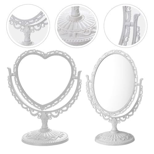 Miroir de maquillage double face haut de gamme en verre poli et support stable - 8