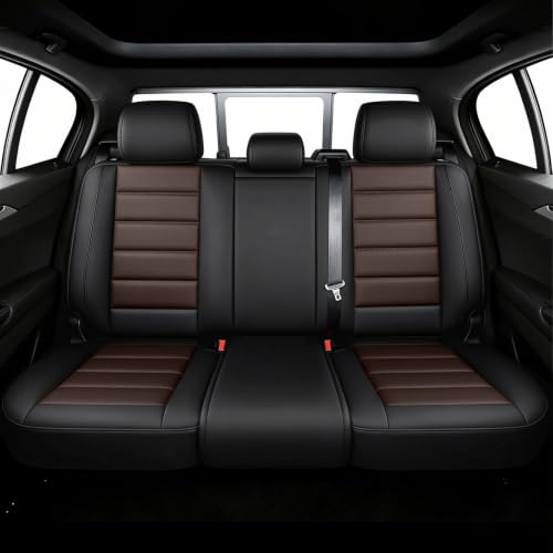 Image of Full Set Car Seat Covers for Ford F-150 F250 F-350 XL XLT STX Lariat King Ranch Platinum Raptor Seat Covers 2007-2026, Waterproof Seat Protectors(Standard 5 Seats /Black&Coffee)