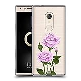 Head Hülle Designs Pf& Silber Rosen Und Wildblumen Soft Gel Huelle kompatibel mit Alcatel 5 (2018)