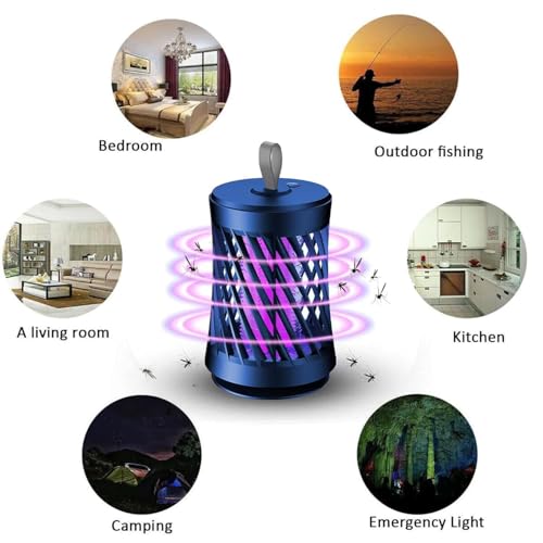Image of Dialust Electric Mosquito Killer Lamp for Indoor & Outdoor | UV Light Insect Trap with Hanging Hook | Safe & Silent Bug Zapper for Home, Bedroom, Garden & Camping (Mosquito Killer Zapper)