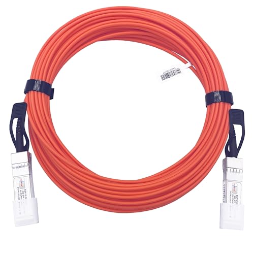 Elfcam® - 20m 1Gb SFP to SFP AOC Fibre Optic Cable, 1.25G AOC Cable, 20 Meters