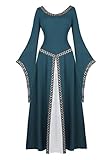 Parlsdy Womens Irish Medieval Dress Renaissance Costume Retro Gown Cosplay Costumes Fancy Long Dress Molv-S