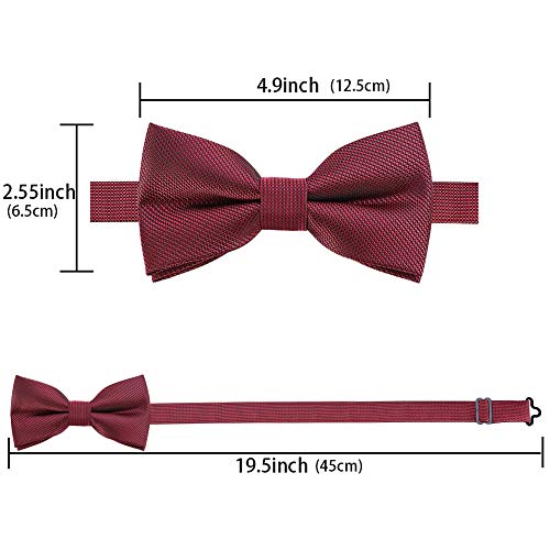 Image of AUSKY 8 PACKS Elegant Adjustable Pre-tied Bow Ties for Men Boys (1&4&5&6&8 Pack for option)