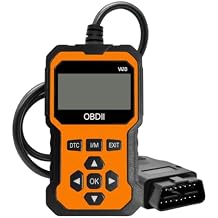 Professional OBD2 Scanner V410 & Car Diagnostic Tool Auto Code Reader for All Vehicles, Engine Fault Code Reader Scan Tool with Live Data and Fix Suggestions Orange and Black