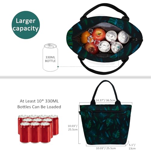 Image of Gloppie Lunch Bag for Women 9L Insulated Lunch Tote Leakproof Cooler Bag | 3-Layer Thermal Liner,Keeps Meals Cool Fresh In Summer, Reusable Food-Grade Leakproof Liner, Fits 10 Cans, Easy to Clean
