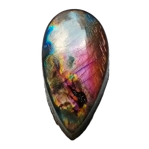 Cabochon labradorite violette poire 32mm stable et facile à sertir pour éviter la casse