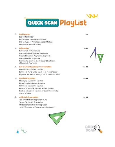 Image of Arihant Quick Scan Mathematics | CBSE Class 10 | Fast Revision Notes for High Scores | NCERT Theory, Handwritten Notes, Flow Charts & Tables, 3D Images | Based on CBSE Syllabus