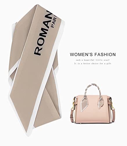 Women's Designer Neckerchief Handbag Handle Ribbon Fashion Scarf Letter Printed Hair Tie2