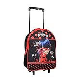 Miraculous / Ladybug 31cm Rolling Backpack Negro y Rojo Bagtrotter