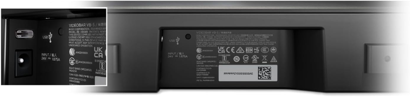 Bose Videobar VB-S Système de Visioconférence USB Tout-en-Un avec Qualité Audio Professionnelle Bose, Caméra 4K Ultra-Haute Définition et Placement Flexible | 230V | Version EU