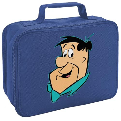 LOGOVISION Flintstones Fred Headshot Insulated Soft Sided Lunch Box - Reusable Lunch Bag For School Office Work, BPA Free, Royal