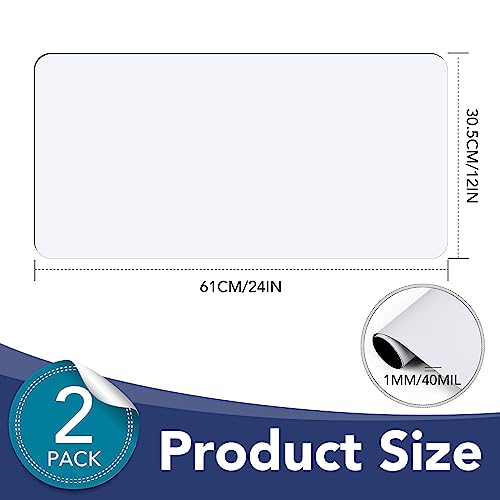 image for DIYMAG 2Pcs Blank Car Magnets, 24x12 Inch Cars Door Magnet Signs Round