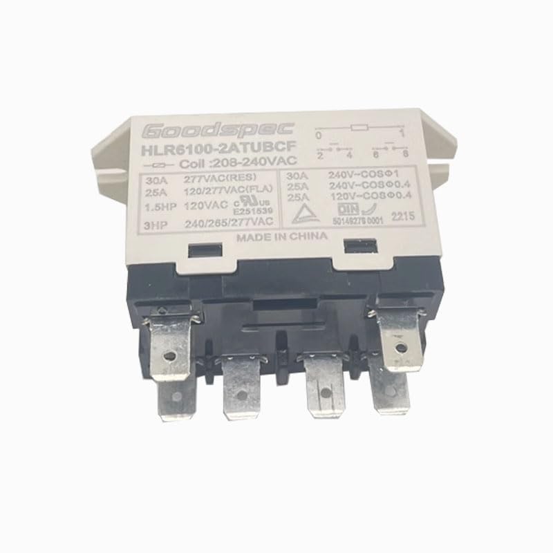 HLR6100-2ATUBCF Compressor Relay 208-240VAC 6-Pins 30A 277VAC