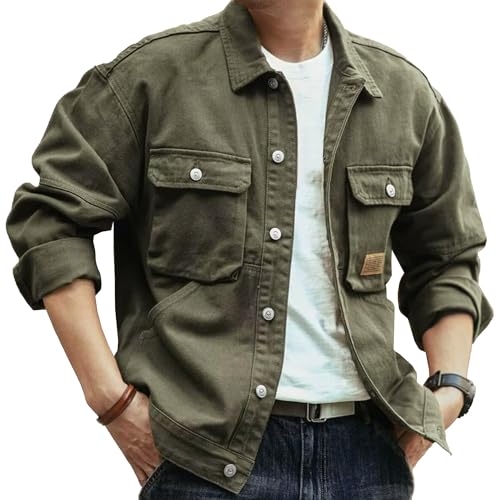 Chaqueta vaquera para hombre con diseño desgastado miniatura 1