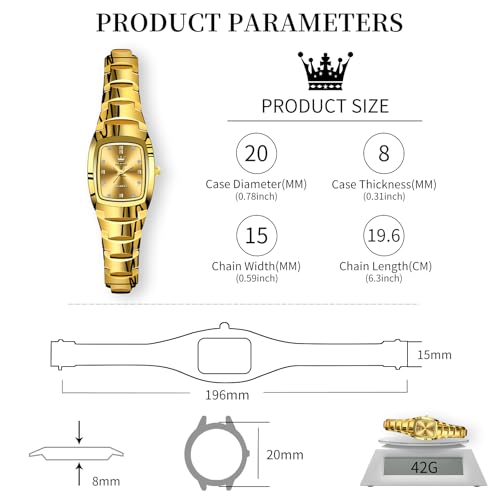 Elegant Women's Square Diamond Watch - Waterproof Tungsten Steel Bracelet for Fashion and Style - Image 5