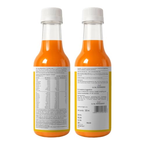 Image of Tata 1mg Sea Buckthorn Turmeric Plus Juice | Rich in Omega 7 & Vitamin C | Supports Immunity, Skin Health & Energy Levels | Antioxidant-Rich Nutraceutical | 300ml