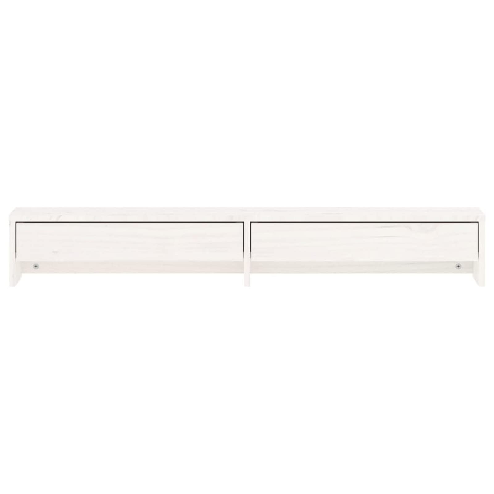 ShGaxin Stojak na monitor, stojak na ekran komputera, akcesoria biurowe, stojak na monitor biurko, podstawa monitora, akcesoria biurkowe, lite drewno sosnowe białe 100 x 27 x 15 cm
