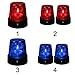 LED Strobe Light, 360 Rotating DJ Flashing Stage Effect, Battery Powered Car Siren, Disco Party Rotating Lamp (Red, 2pcs)