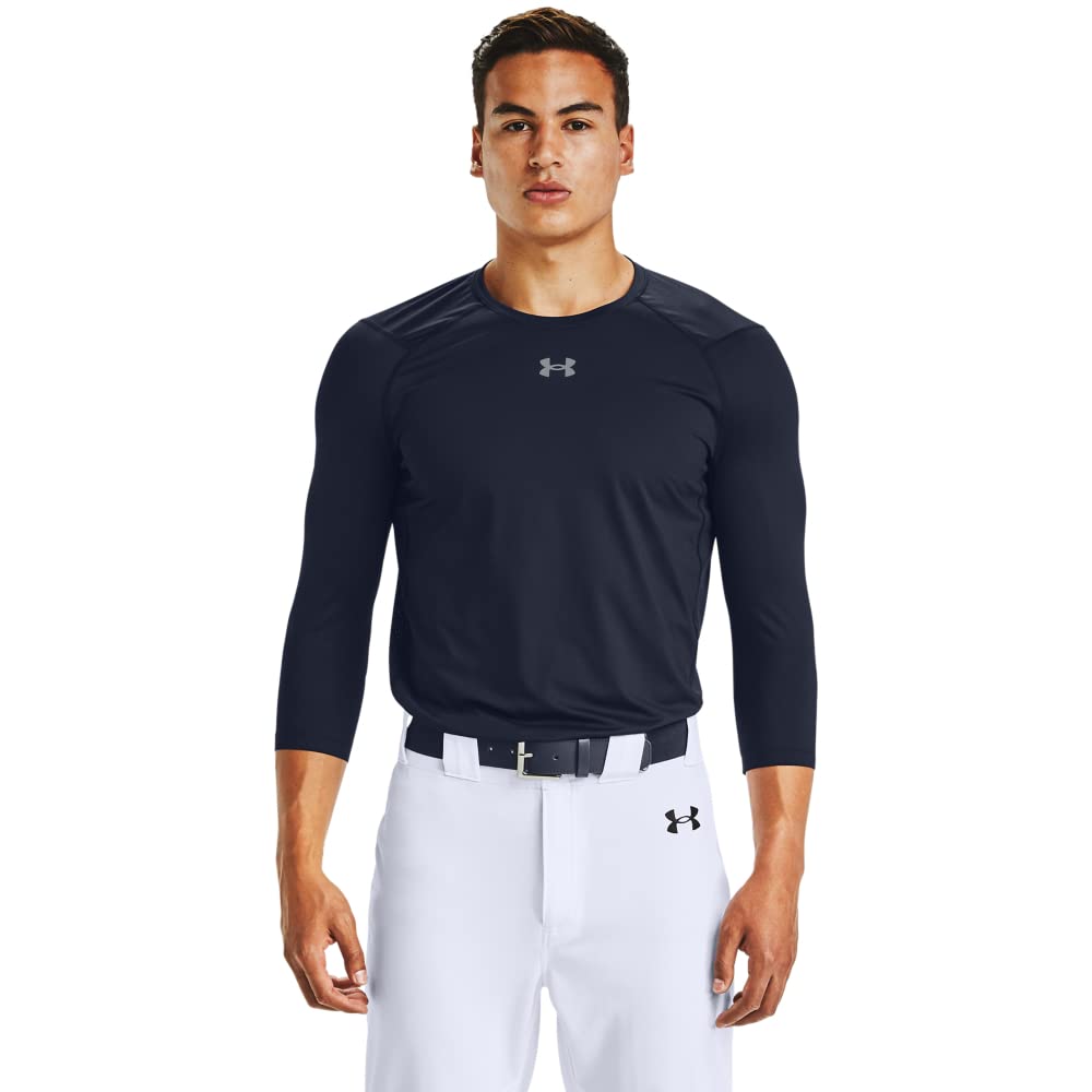 Under Armour Men's (410) Midnight Navy / / Baseball Gray Underarmourisochill3/4Sleeveshirt, ,Xl