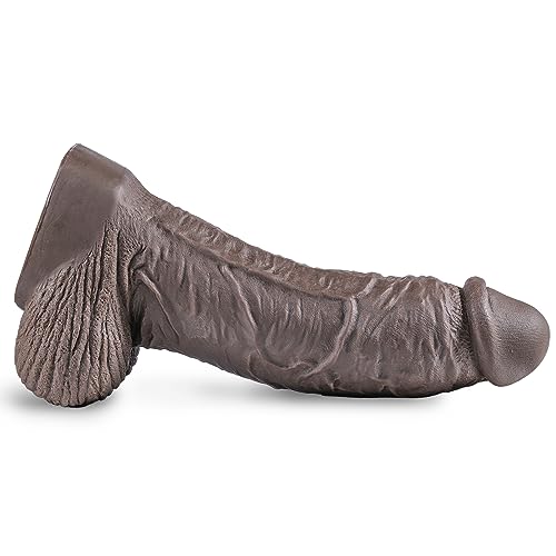realistischer riesen dildo, 33 * 8.3cm silikon monster dildo bbc mit realistic adern bällen, dicke xxl dildo buttplug mit saugnapf schwanz sexspielzeug für erfahrene frauen männer paare analspiele