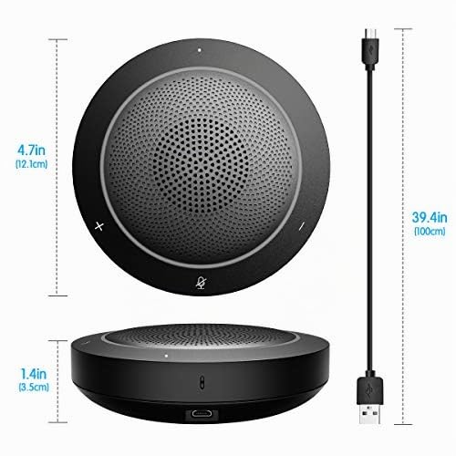 USB Haut-Parleur Microphone Haut-Parleur Portable pour Skype Business de Microsoft Lync et d'autres appels VoIP, Webinar, téléphone, Call Center