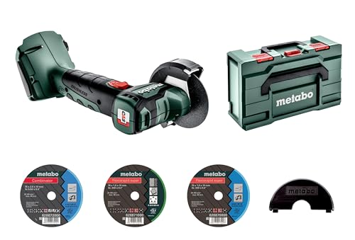 metabo 600349840 600349840-Miniamoladora compacta Motor escobillas versión Sin BATERÍAS 18V Li-ION CC 18 LTX BL Con maletín MetaLoc, Couleur