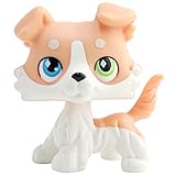 COYIKE Custom LPS Vanilla Collie Yellow Different Eyes Puppy Toy Figure Collectable Pack with Accessories Lot Boys Girls Kids Gift Set(Vanilla Collie)