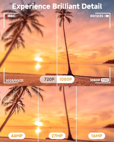 Digital Camera, 44MP FHD 1080P Camera for Kid with 16X Zoom Anti Shake, Compact Small Camera with 32GB SD Card, Digital Camera for Teens for Teens Girls Kids Adults(Black) - Image 5