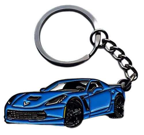 Image of C7 Corvette, Sweet Corvette key chain, C7 Vette accessories, Vette keychain, Metal Material, Corvette gifts