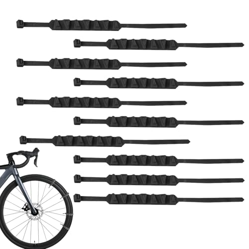 Cadenas Antideslizantes Para Neumáticos – Correas Reutilizables Nieve Invierno | Juego 10 Piezas Nailon Verde Negro 50cm Universal Motos Eléctricas Todoterreno Retro Competición Seguridad Protección C
