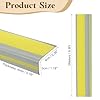 sourcing map Stair Nosing, 3Meters (6 x 3 Cm) Vinyl Non-Slip Self-Adhesive Staircase Step Edge Protector Waterproof Stair Treads Trim for Outdoor Indoor Floors, Yellow #1