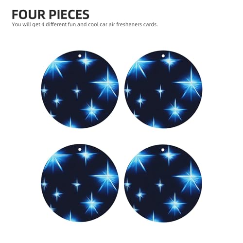 Hojas aromáticas para auto en forma de estrella azul miniatura 2