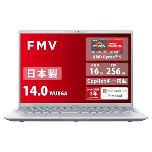 FMV �x�m�� �m�[�g�p�\�R�� ���{�� Note M WM1-K3 (MS 365 Personal/Copilot�L�[����/Win 11/14.0�^/AMD Ryzen 5/16GB/SSD 256GB) AZ_WM1K3_Z1060