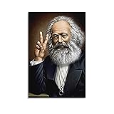 SHUUG Karl Marx Fun Facts Leinwand-Kunst-Poster und Wand-Kunstdruck, modernes Familienschlafzimmerdekor, Poster, 30 x 45 cm