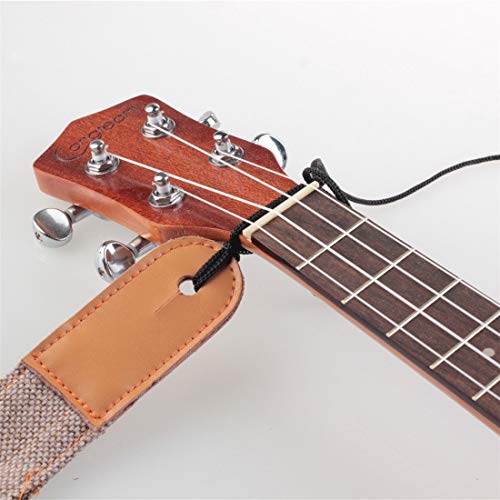LONGTEAM Sangle de ukulélé simple en cuir de lin réglable et durable avec ongle, corde, médiators - Les Beatles, Paul McCartney, John Lennon, RIngo Starr, George Harrison LONGTEAM Sangle de ukulélé simple en cuir de lin réglable et durable avec ongle, corde, médiators – Image 7