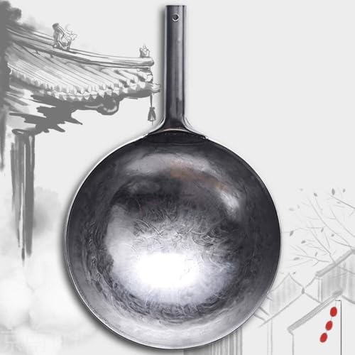 Wok de acero al carbono sin recubrimiento de 32 cm miniatura 4