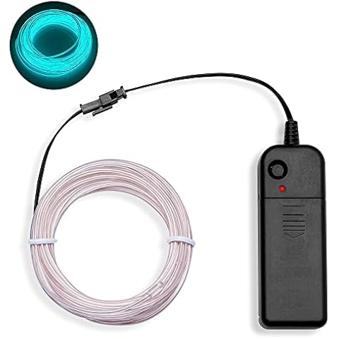 SZILBZ EL Draht, 5M Neon Kabel Mit Batterie Trafo Cover