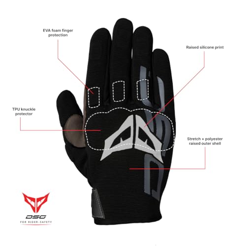 Image of DSG Alpha Air Glove-Black Red-(Size-S)