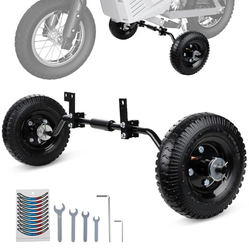 IUVWISN Dirt Bike Training Wheels 49cc 50cc Universal for Razor MX125 MX350 MX400 PW50 TTR50 CRF50 XR50 Z50 Z50R Kids DirtBike Height Adjustable Sturdy Durable Heavy-Duty Build