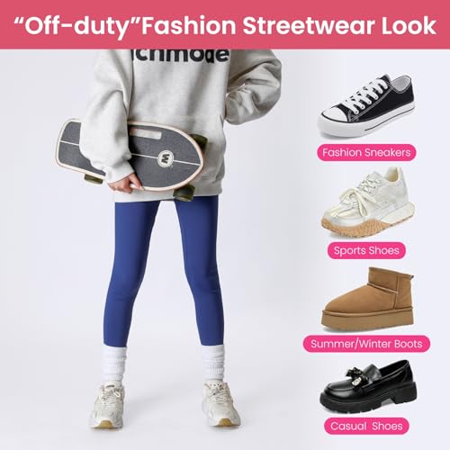 WANDER Womens Slouch Socks 3 Pairs Cotton Lightweight Scrunch Ankle Boot Socks for Girls Size 5-94