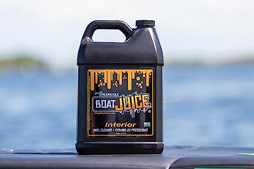 Image of Boat Juice Interior 2-in-1 Vinyl Boat Seat Cleaner & Ceramic UV Protectant Spray | Marine Interior Detailing | Upholstery, Carpet & Plastic | Orange Creamsicle Scent | Made in USA