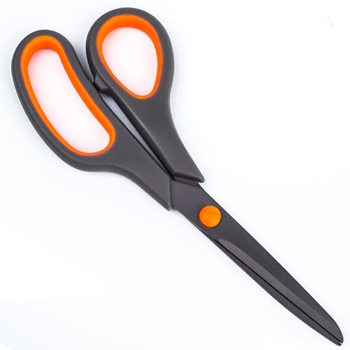 Magnificent Scissors. Teflon Non-Stick Stainless Steel Scissor for All-Purpose with TRP Soft Grip Handles. Heavy Duty Sturdy Scissors for School, Office, Art, Craft, Fabric, Sewing, Home & Kitchen